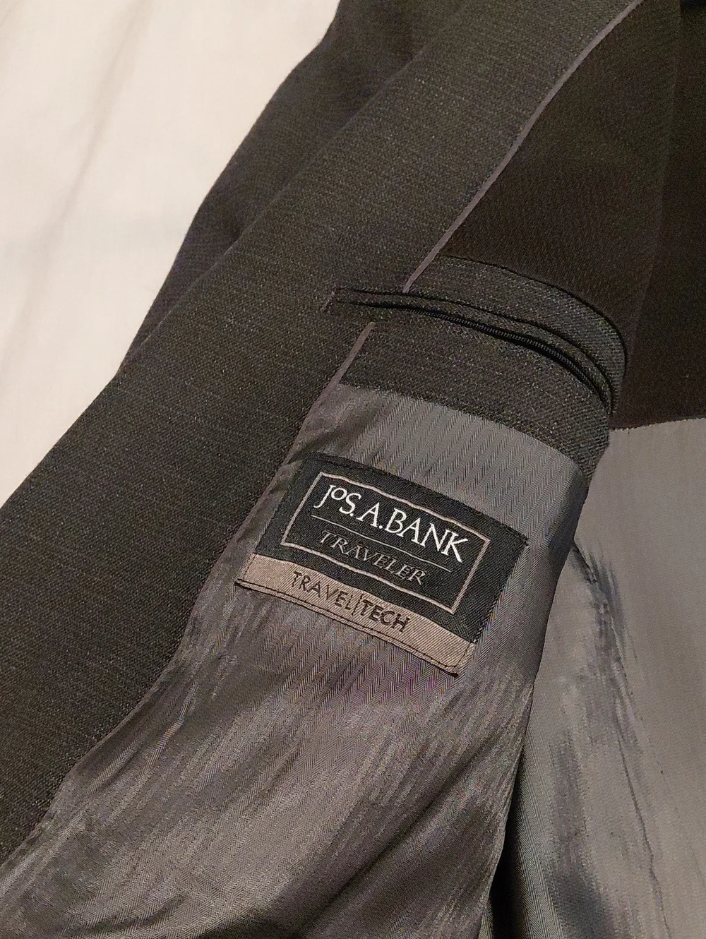 Jos. A. Bank Men's Charcoal Gray Two-Button Sport Coat 43R Slim Fit Wool Blend